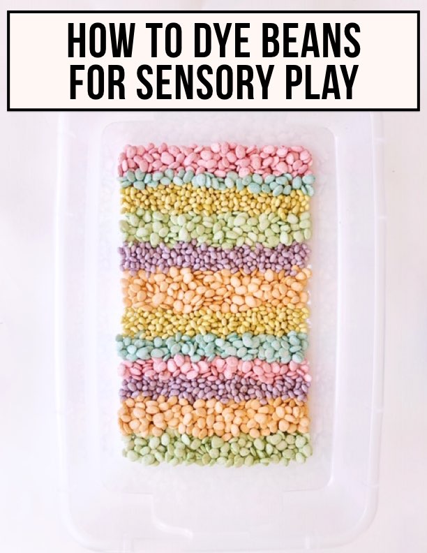 How to Dye Beans for Sensory Play