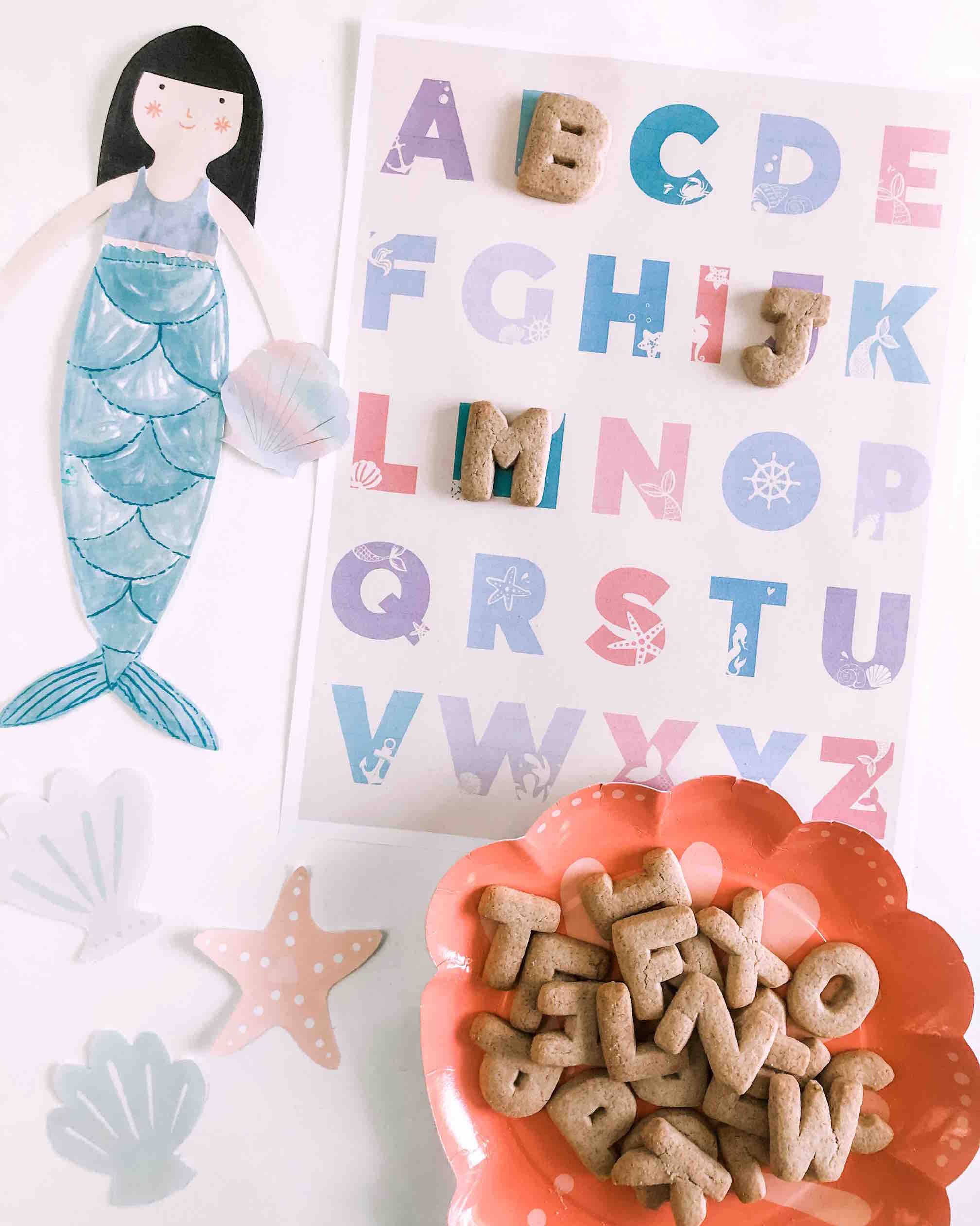 FREE DOWNLOAD Mermaid Alphabet and Number Prints the bear and the fawn image