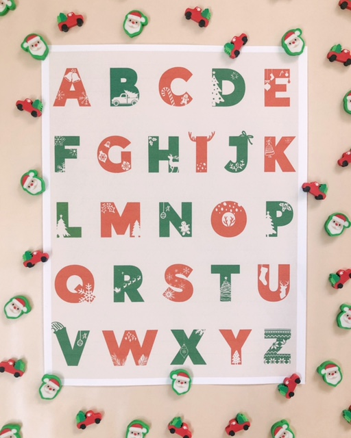 FREE DOWNLOAD: Christmas ABC + Number Prints