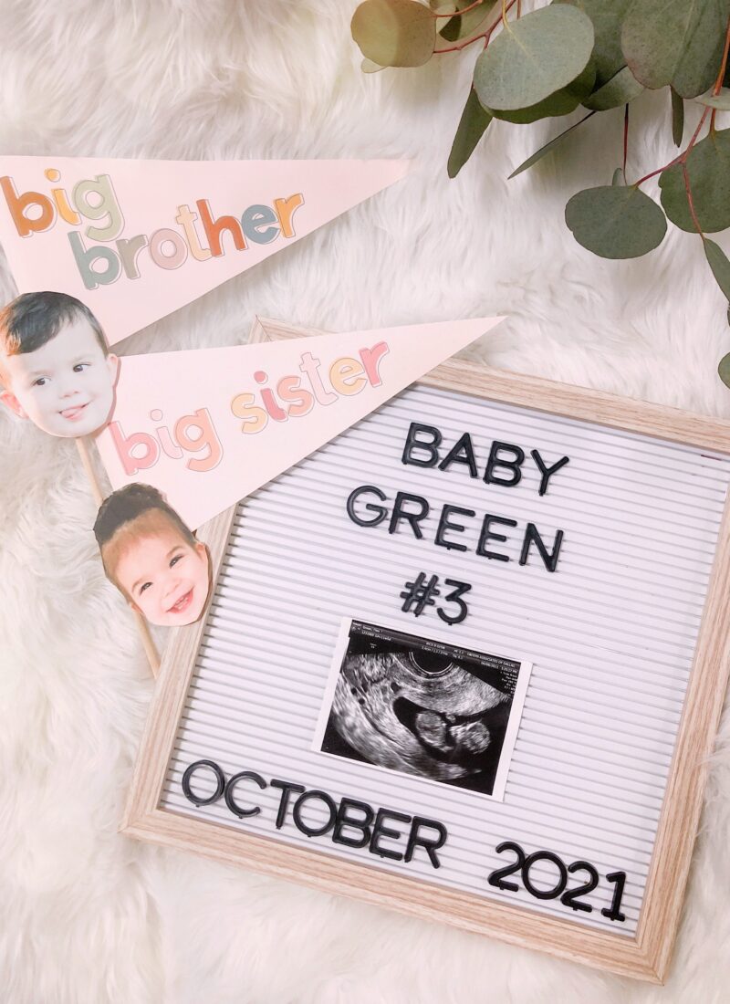 FREE DOWNLOAD: Sibling + New Baby Pennants