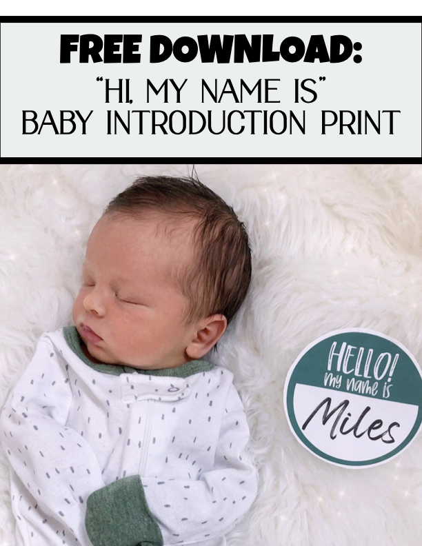 FREE DOWNLOAD: Hi, My Name Is Print