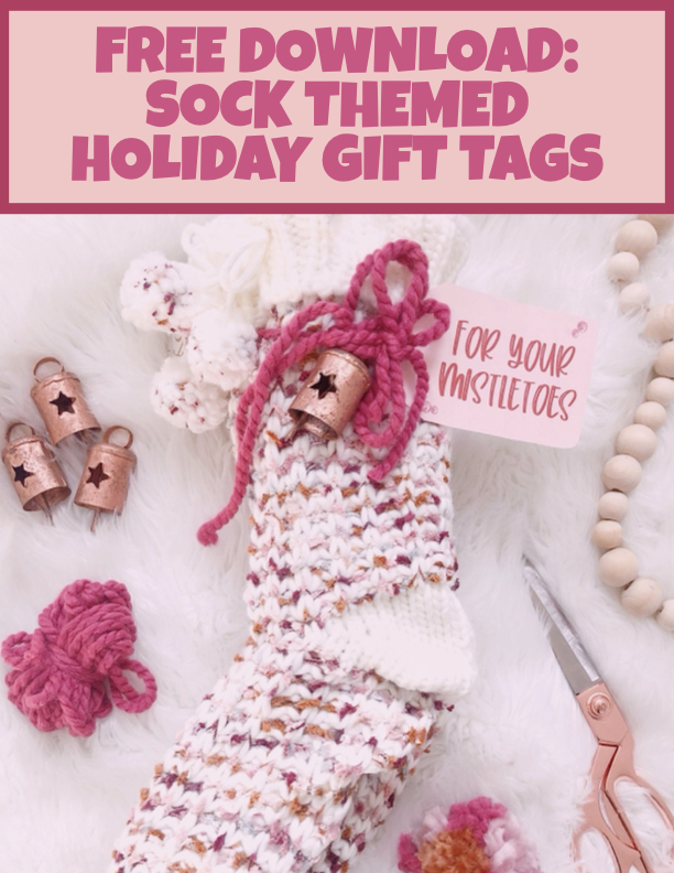 FREE DOWNLOAD: Sock Themed Holiday Gift Tags